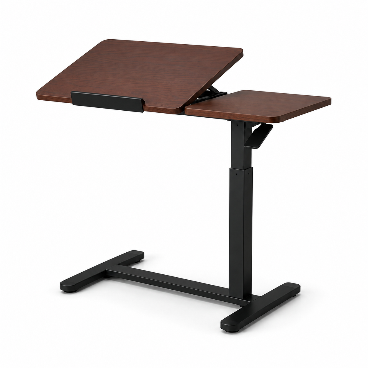 YoYo Casa FA116 Mobile Pneumatic Desk with Tilting Desktop – Dark Walnut