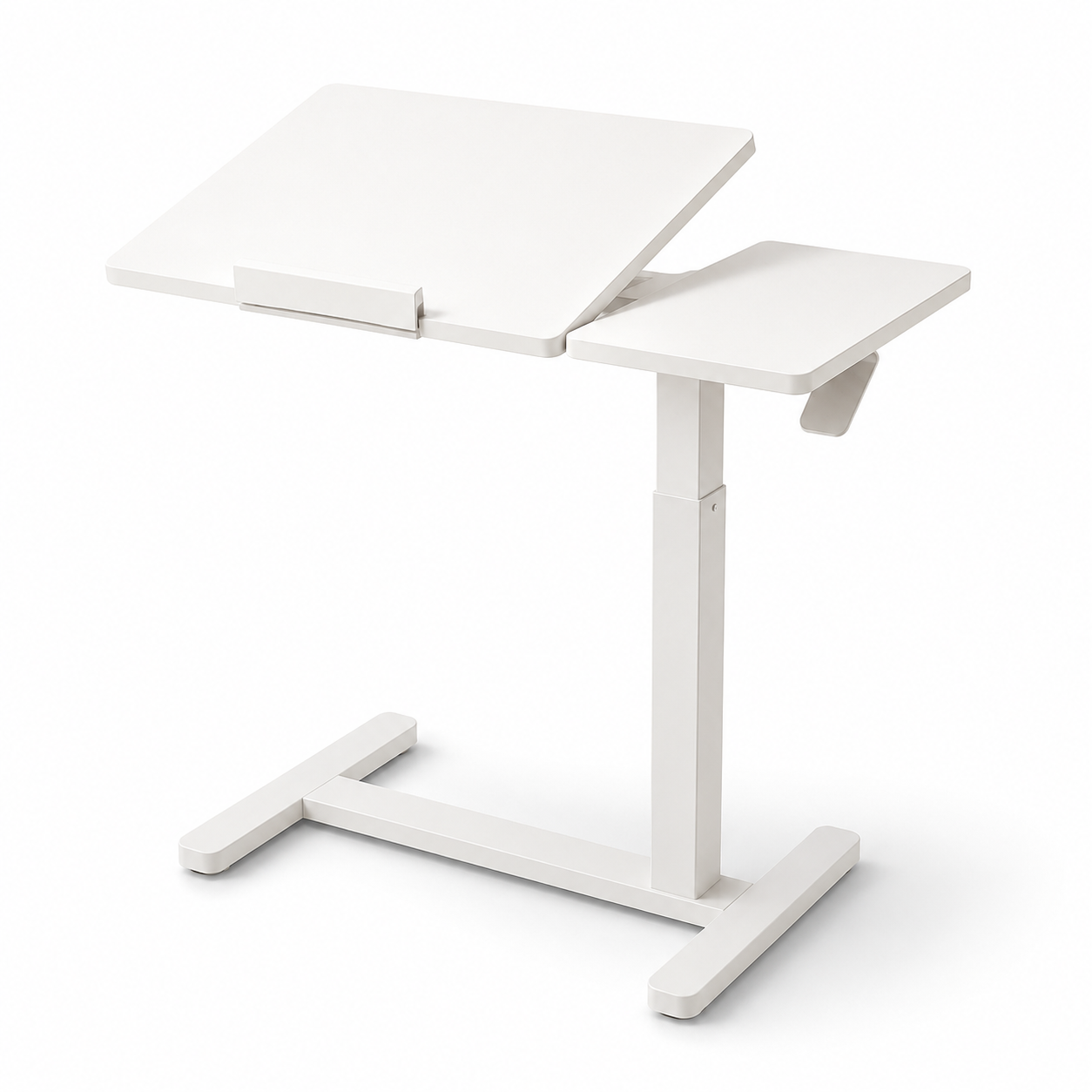 YoYo Casa FA116 Mobile Pneumatic Desk with Tilting Desktop – White