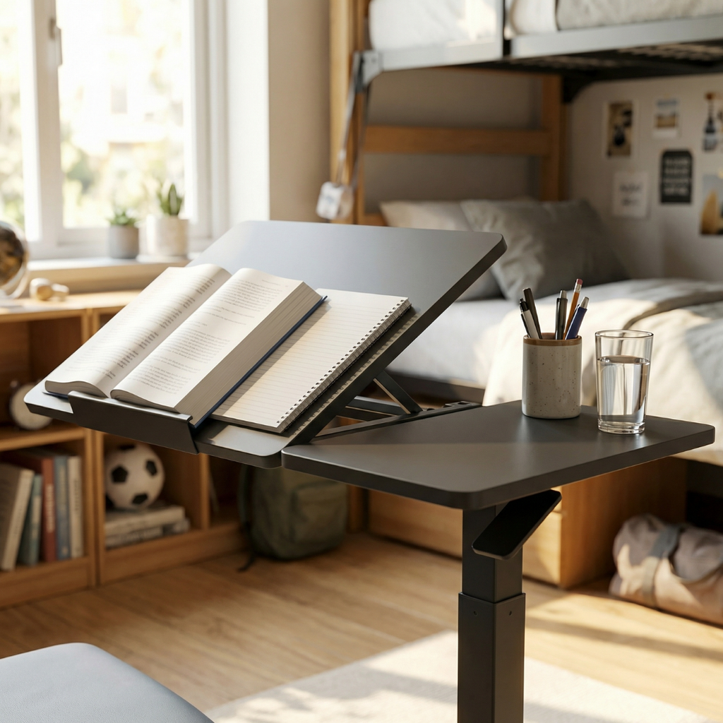 YoYo Casa FA116 Mobile Pneumatic Desk with Tilting Desktop – Black